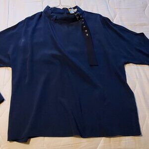 Tibi Silk top L with collar detail, has spot